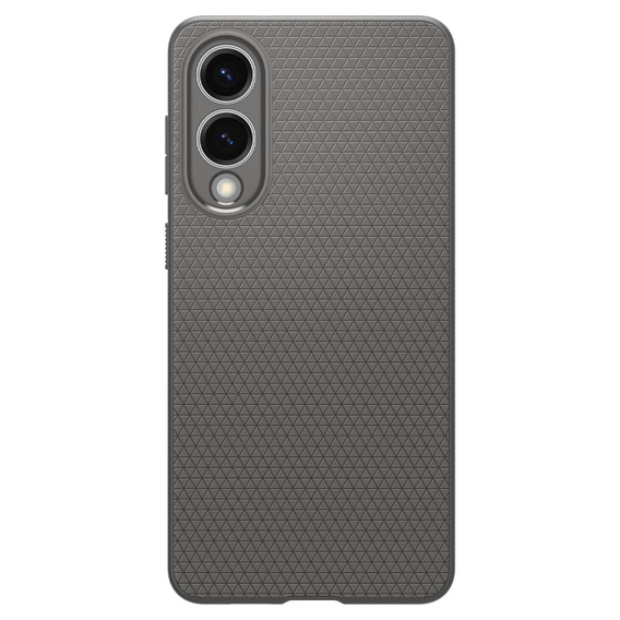 Spigen case for Samsung Galaxy S25, Liquid Air, black + 9H Tempered Glass