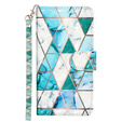 Flip case for Xiaomi Redmi 13C / Poco C65, Wallet, Marble green