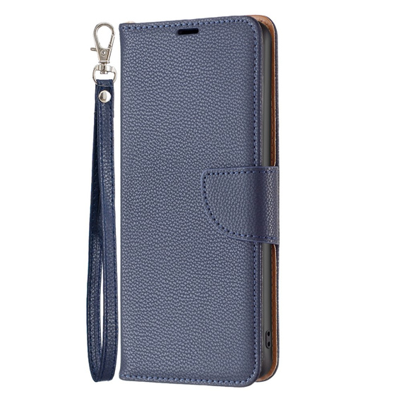 Flip case for Samsung Galaxy A55 5G, Wallet Litchi Leather, dark blue