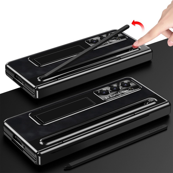 Leather+PC case with stand, glass and stylus for Samsung Galaxy Z Fold6 5G