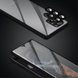 Case for Samsung Galaxy S22 Ultra, Magnetic Dual Glass, black