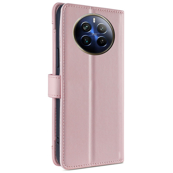 Flip case for Realme 12 Pro 5G / 12 Pro+ 5G, Wallet Zipper Pocket, pink
