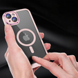 Case for iPhone 15 Plus, ERBORD Impact Guard, MagSafe, pink