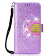 Flip case for Huawei P Smart 2019 / Honor 10 Lite, Glitter Mirror Wallet, purple