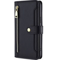 Flip case for Samsung Galaxy S23, Wallet Zipper Pocket, black