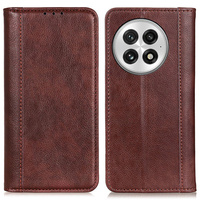 Flip case for OnePlus 13, Split Leather, brown