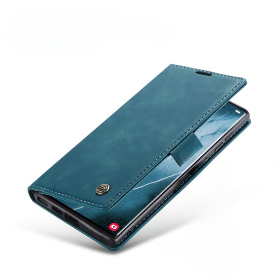 CASEME case for Samsung Galaxy S22 Ultra, Leather Wallet Case, green