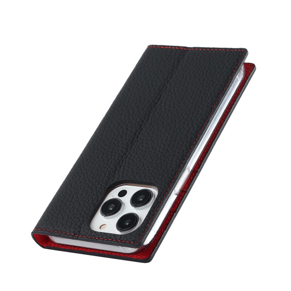 Flip case for iPhone 14 Pro Max, Litchi Skin Grain, black