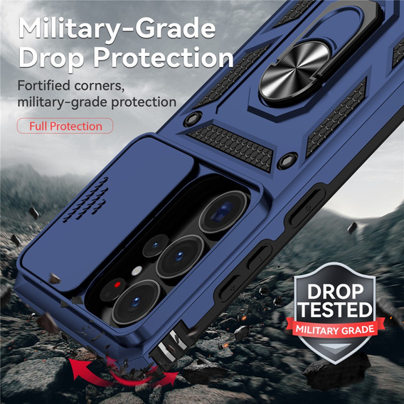 Armoured case with stand and lens cover for Samsung Galaxy S26 Ultra