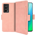 Flip case for Poco F5 Pro 5G, Card Slot, pink