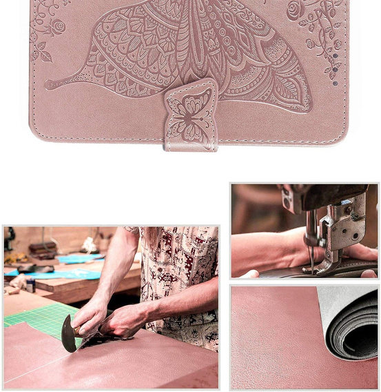 Flip case for Oppo A40 / Oppo A40m, Butterfly, pink rose gold