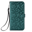 Flip case for Realme C71, Wallet Rhombus, green