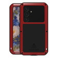 Love Mei Case for Samsung Galaxy S25, armored with glass, red