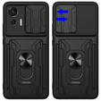 Armored case for Motorola Edge 30 Neo 5G, Camera Slide Card Slot, black