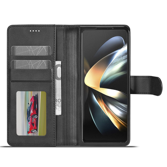 Flip case for Samsung Galaxy Z Fold6 5G, LC.IMEEKE, black