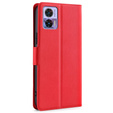 Flip case for Motorola Edge 30 Neo 5G, Wallet Thin Magnet, red
