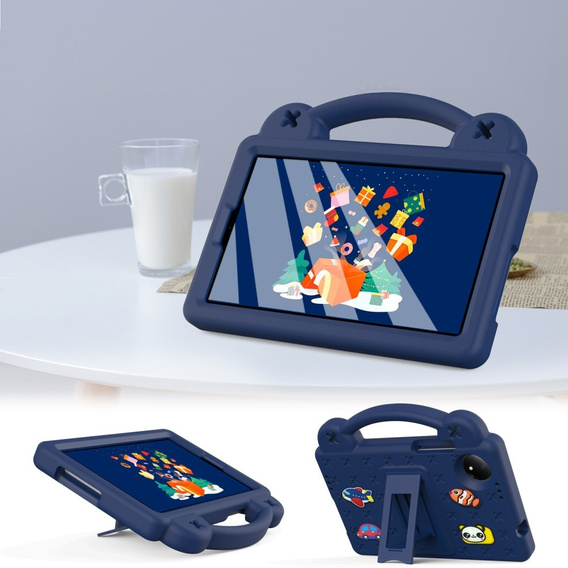 Children's case for Xiaomi Redmi Pad SE 8.7", Cute Patterns, with stand, dark blue