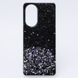 Case for Oppo A58 4G, Glittery, black