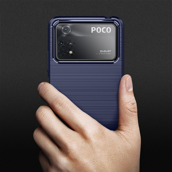 Case for Xiaomi Poco X4 Pro 5G, Carbon, blue