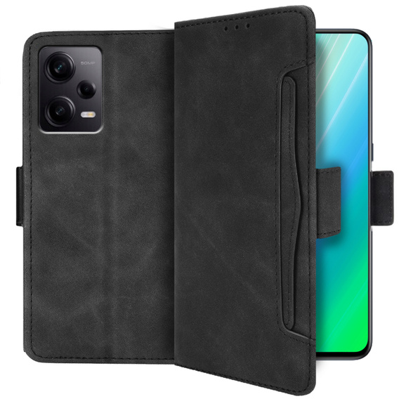 Flip case for Xiaomi Redmi Note 12 5G / POCO X5 5G, Card Slot, black