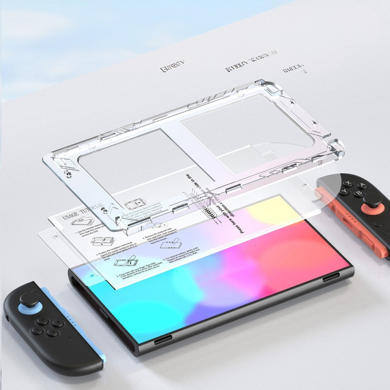 2x Tempered Glass with Installation Frame for Nintendo Switch 2