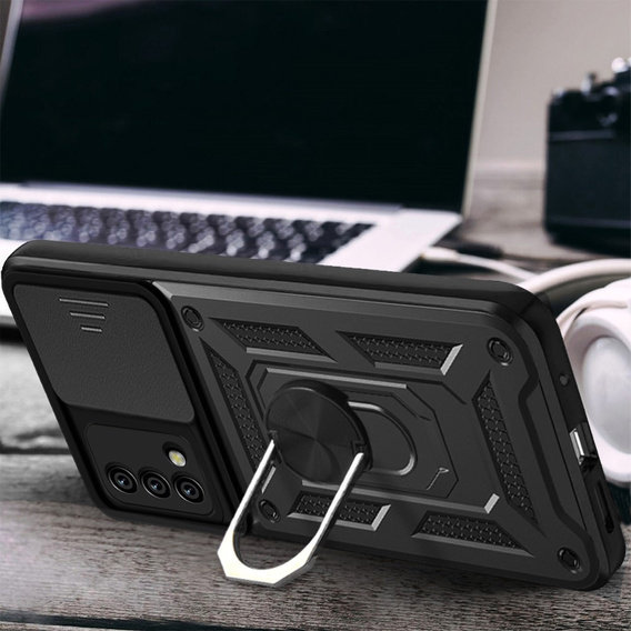 Case for Oppo A74 4G, CamShield Slide, black