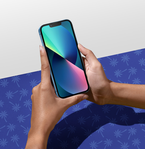 Diamond Palm Tempered Glass for iPhone 13 Mini