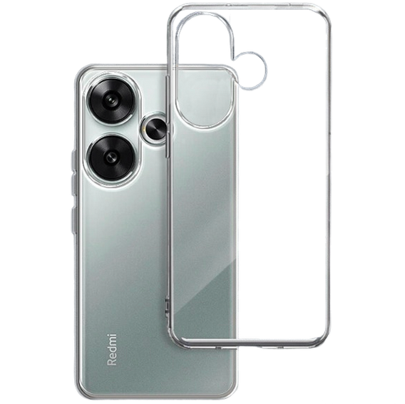 Case for Xiaomi Poco F6, Fusion Hybrid, transparent