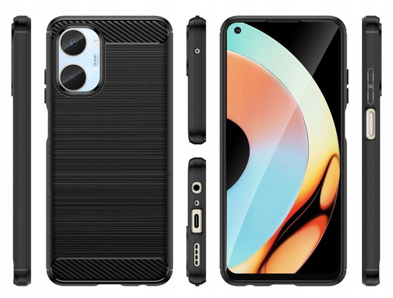 Case for Realme 10 4G, Carbon, black