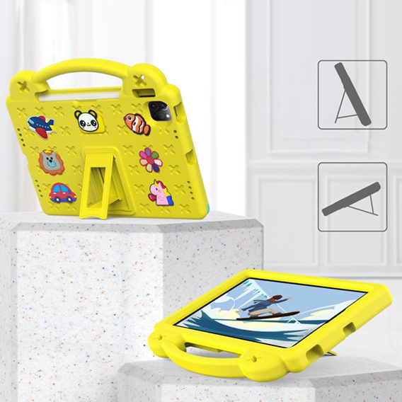 Children's case for iPad 10.9 2022 10 Gen, Cute Patterns, with stand, yellow