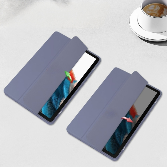 Case for Samsung Galaxy Tab A9, Smartcase Hybrid, with stylus space, purple