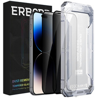 2x Privatization Tempered Glass for iPhone 14 Pro, ERBORD 9H Easy App Anti-Peep