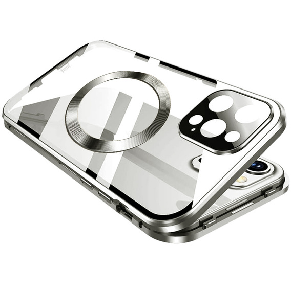 Magnetic Dual Glass MagSafe case for iPhone 16 Pro Max, titanium