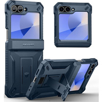 Armored Case for Samsung Galaxy Z Flip7 FE / Z Flip6, Dexnor Clip Holder, dark blue