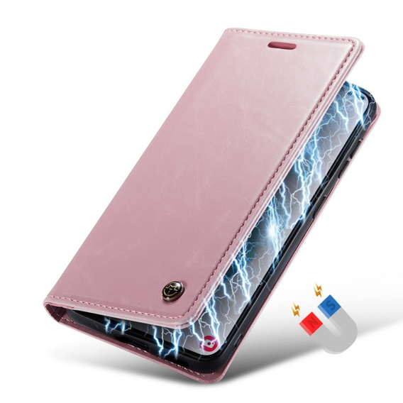 CASEME flip case for Samsung Galaxy S21, Waxy Textupink, pink