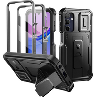 Armored case for Samsung Galaxy A15, Dexnor Full Body (Two Frames), black