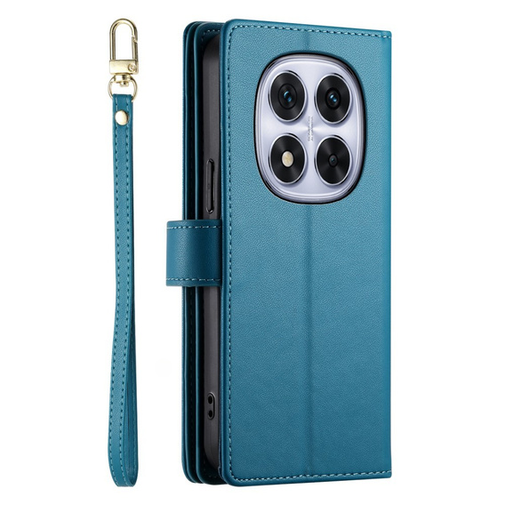Flip case for Xiaomi Redmi Note 14 Pro 5G / Poco X7 5G, Wallet Zipper Pocket, blue