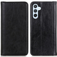 Case for Samsung Galaxy S24, Wallet Litchi Leather, black