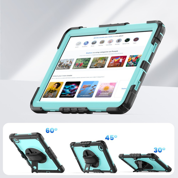 Armored Case for Lenovo Tab M11, protective 360 with stylus slot, blue