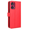 Flip case for Motorola Edge 50 Fusion 5G, Crazy Horse Wallet, red