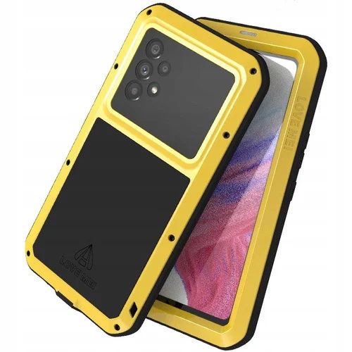 Love Mei Case for Samsung Galaxy A53 5G, armored with glass, yellow