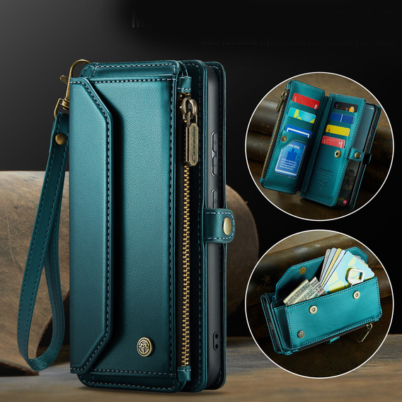 CASEME RFID Leather Wallet Case for Samsung Galaxy A57 5G, green