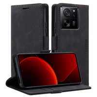 Case for Xiaomi 13T / 13T Pro, ERBORD Vintage, wallet with flap, black