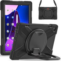 Children's case for Lenovo Tab M10 10.1 Gen 3, armored with strap, black