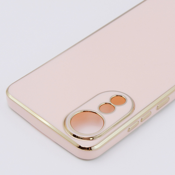 Case for Oppo A78 4G, Glamour CamShield, pink rose gold