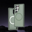 Case with frame for Samsung Galaxy S24 Ultra, for MagSafe, green