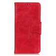Flip case for Samsung Galaxy S25 Edge, Crazy Horse Wallet, red