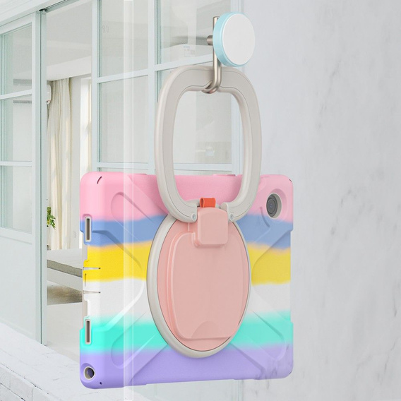 Children's case for Samsung Galaxy tab A8 10.5 SM-X200 SM-X205, armored with strap, blue