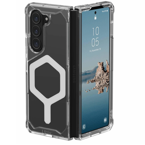 Urban Armor Gear Case for Galaxy Z Fold 5 5G, Plyo MagSafe, transparent