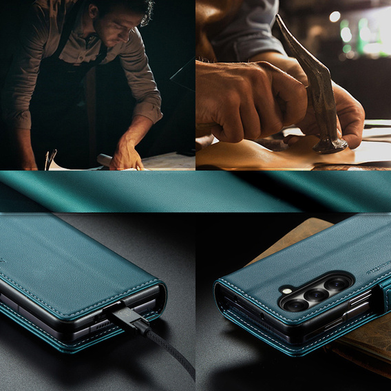 CASEME Litchi Wallet flip case for Samsung Galaxy Z Fold7 5G